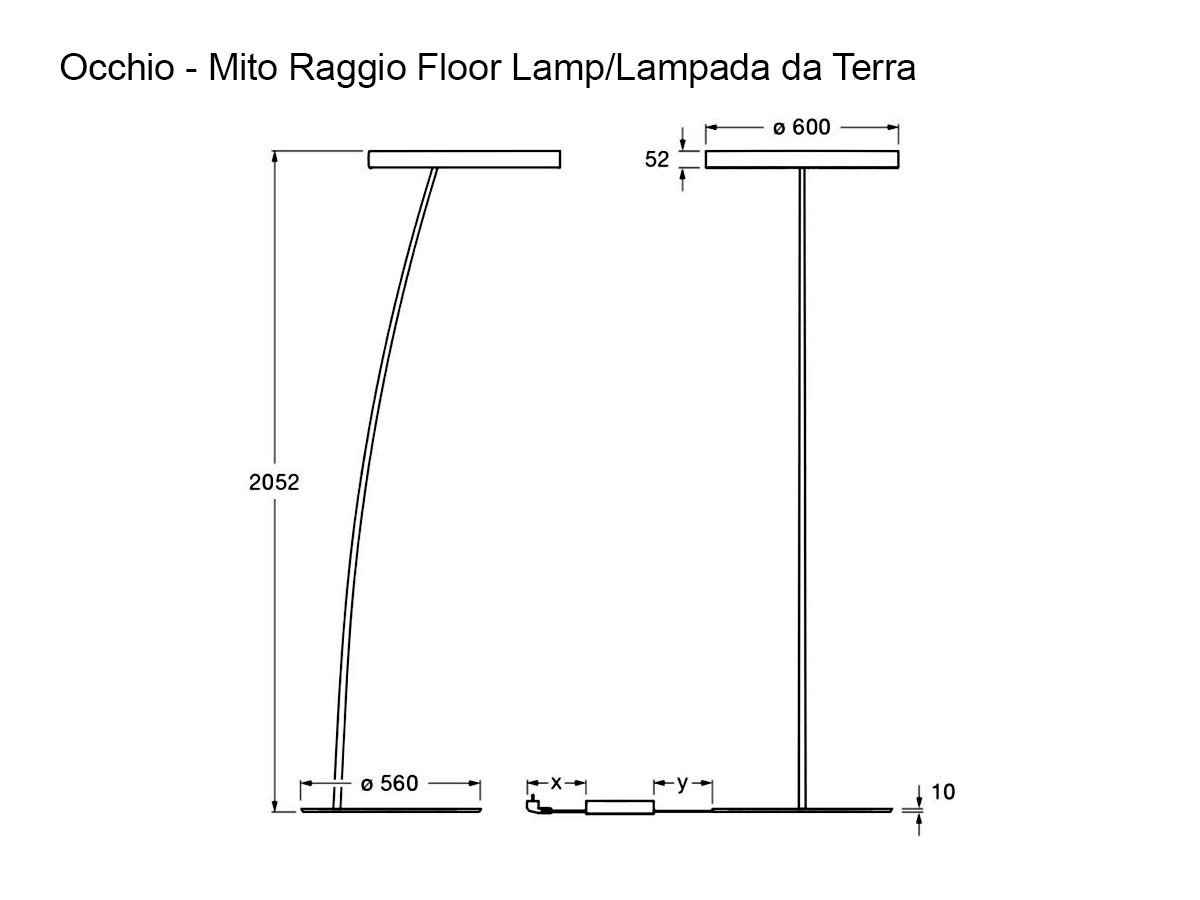 Occhio Mito Raggio Edizione Lusso Floor Lamp