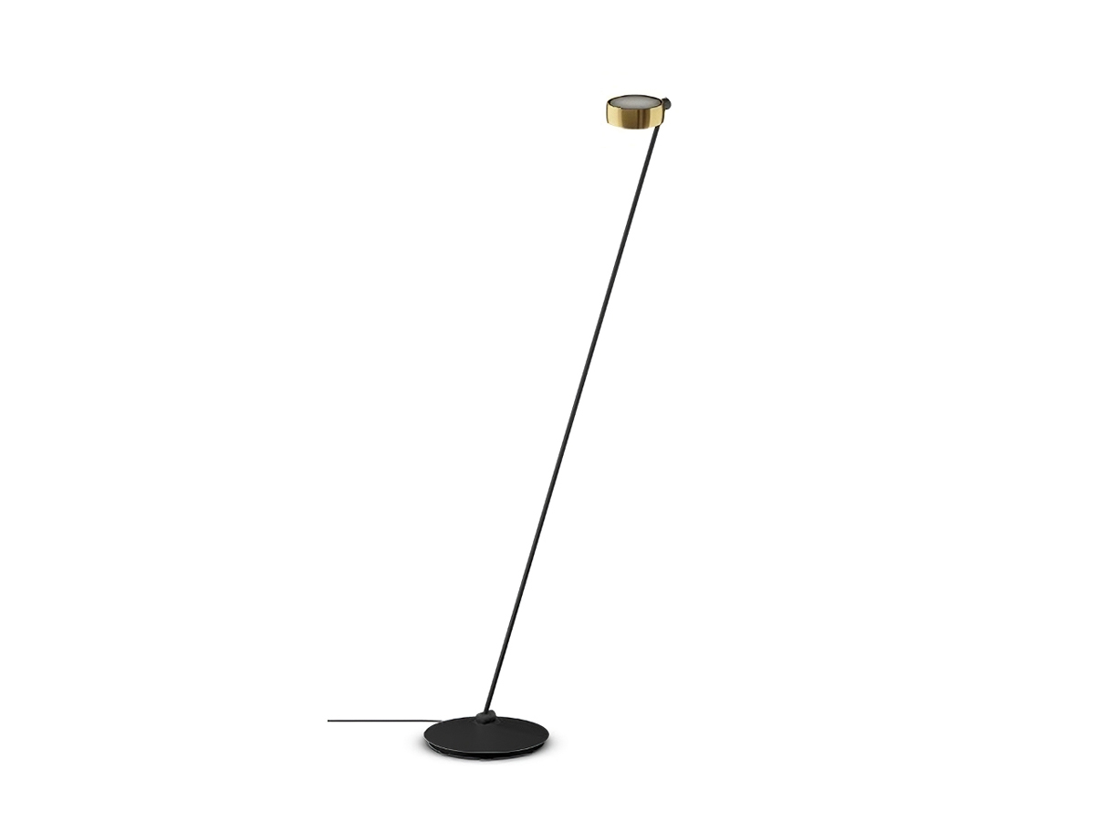 Occhio Sento Reading Floor Lamp 160 Bronzematt Black Soft Edge Glass