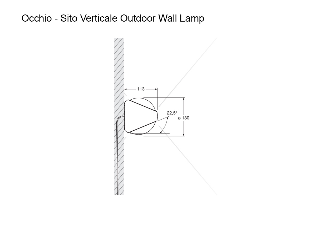 Occhio Sito Verticale Outdoor Wall Lamp Dune