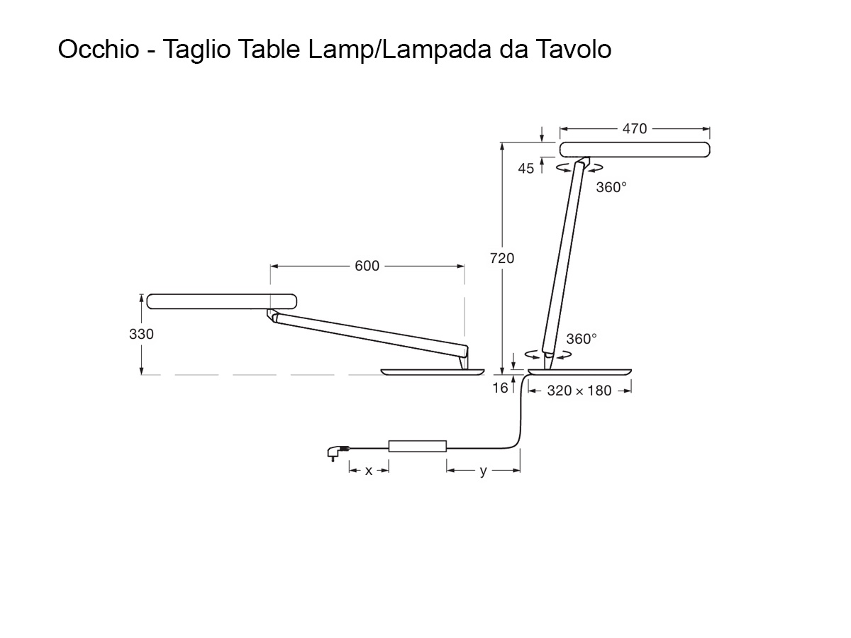 Occhio Taglio Table Lamp Matt White