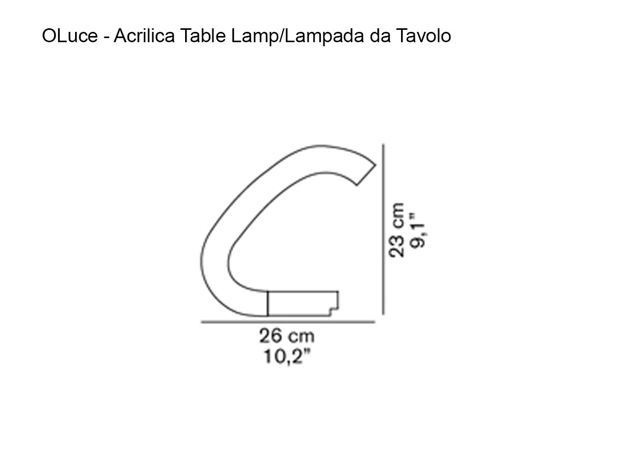 Oluce Acrilica Table Lamp
