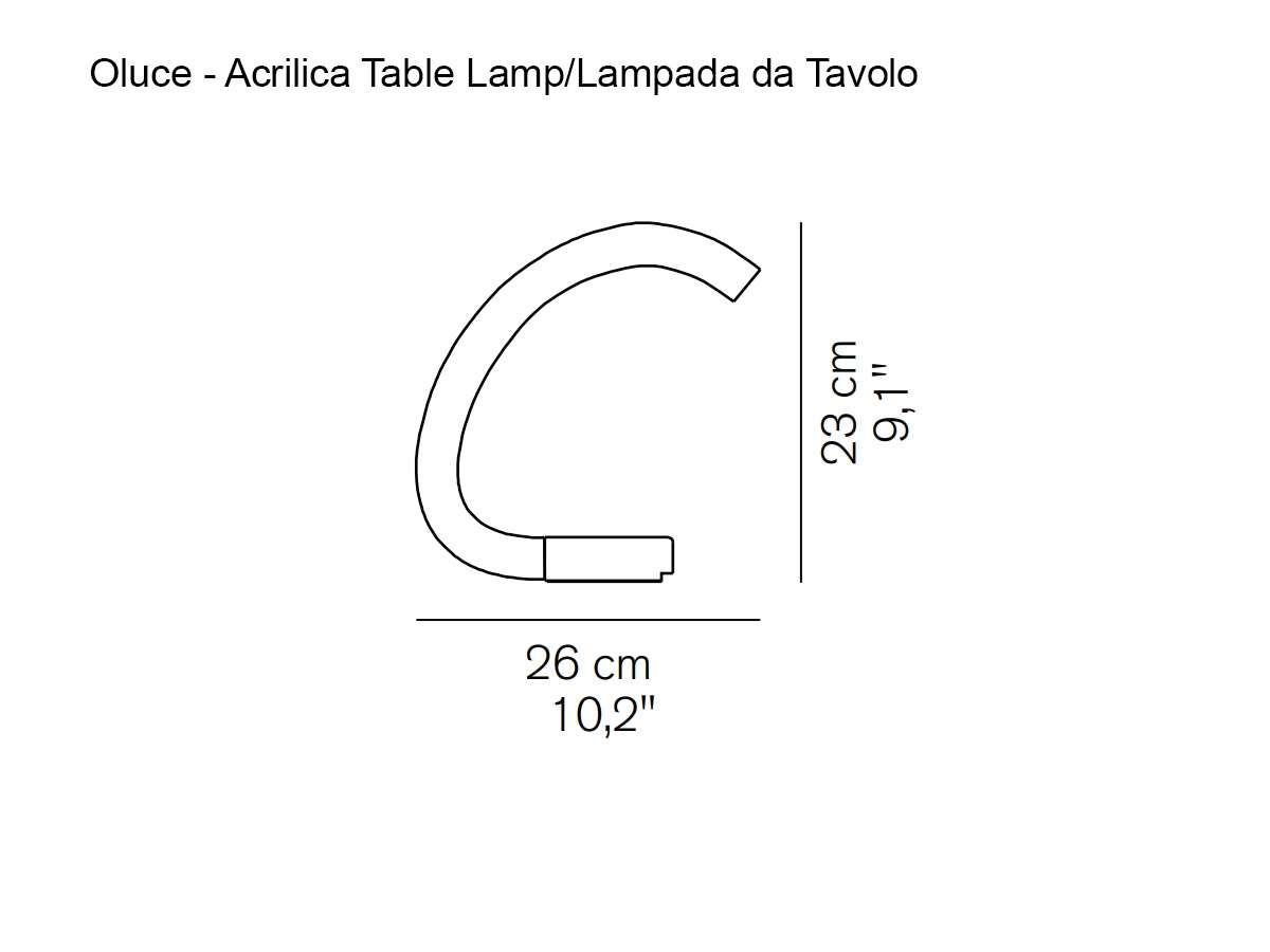 Oluce Acrilica Table Lamp Black