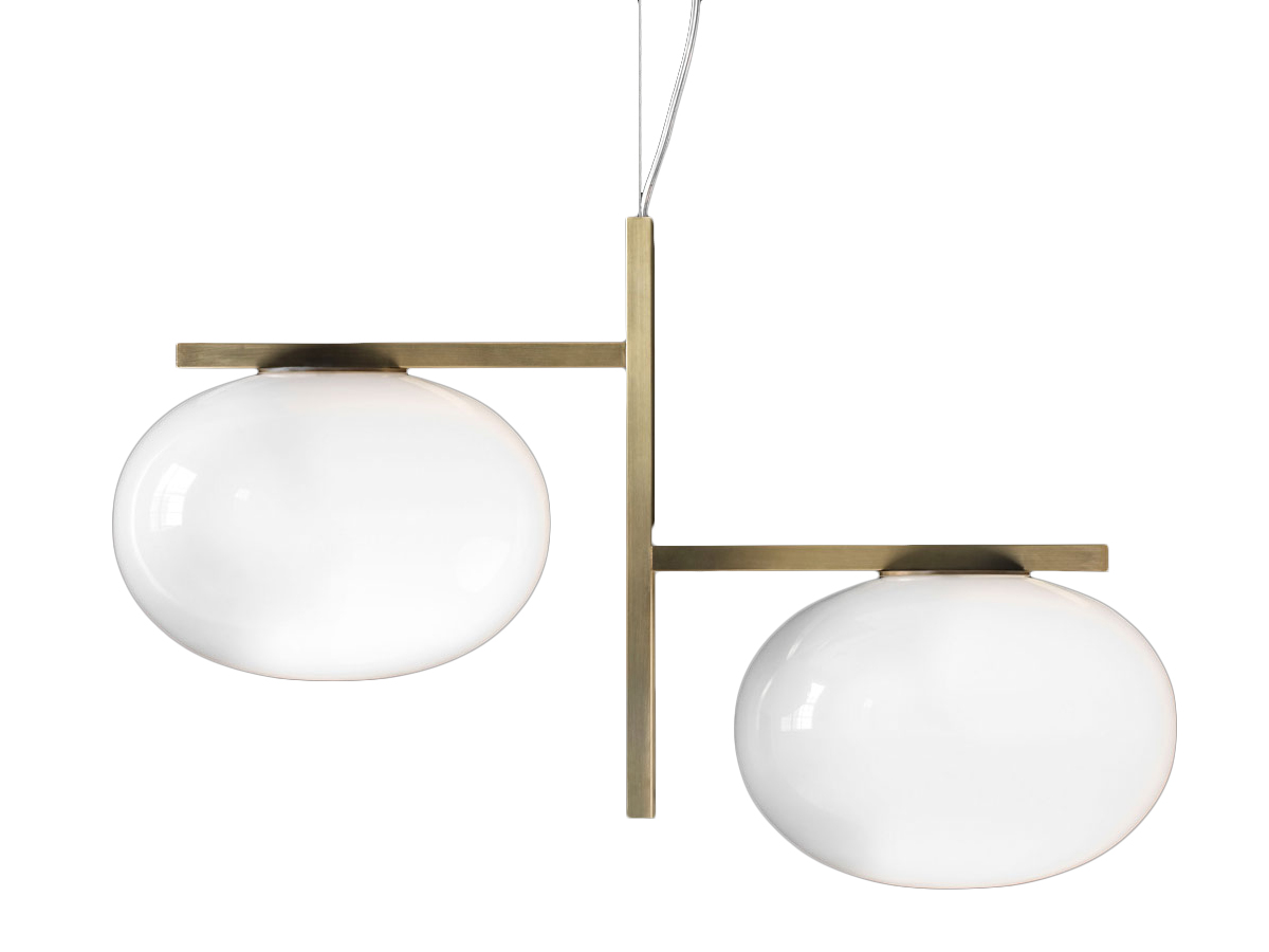 Oluce Alba 2 Spheres Suspension Lamp