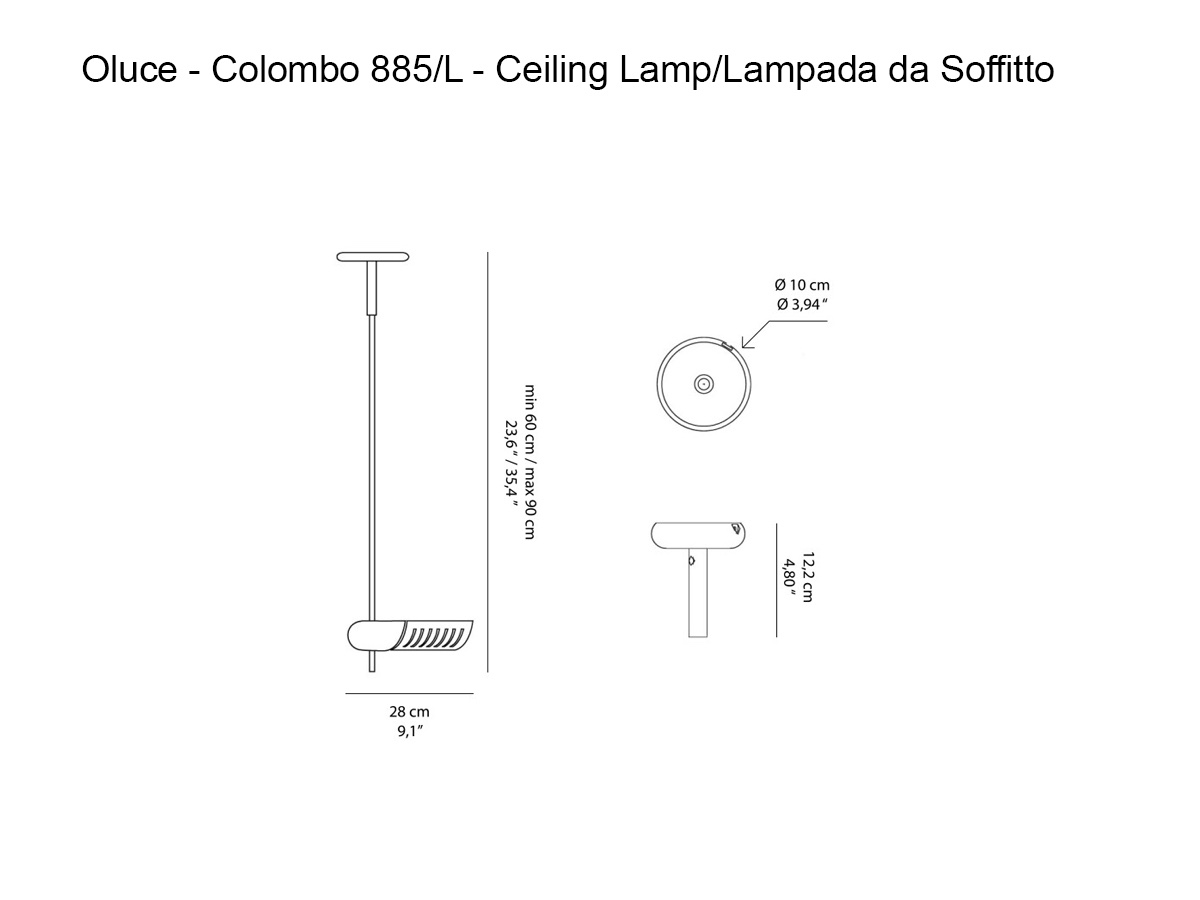 Oluce Colombo Ceiling Lamp