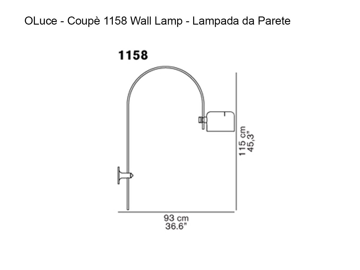 Oluce Coupe 1158 Wall Lamp