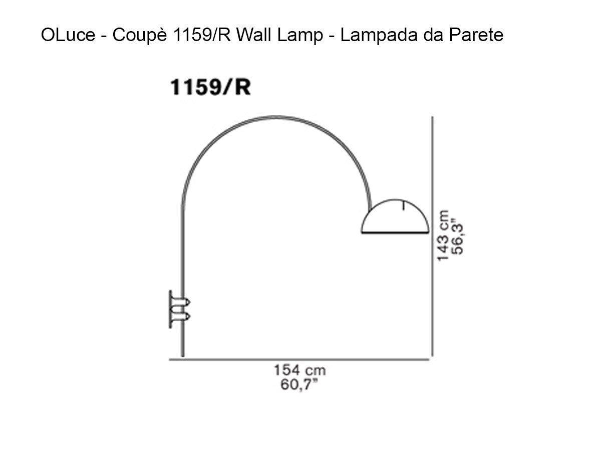 Oluce Coupe 1159 R Wall Lamp