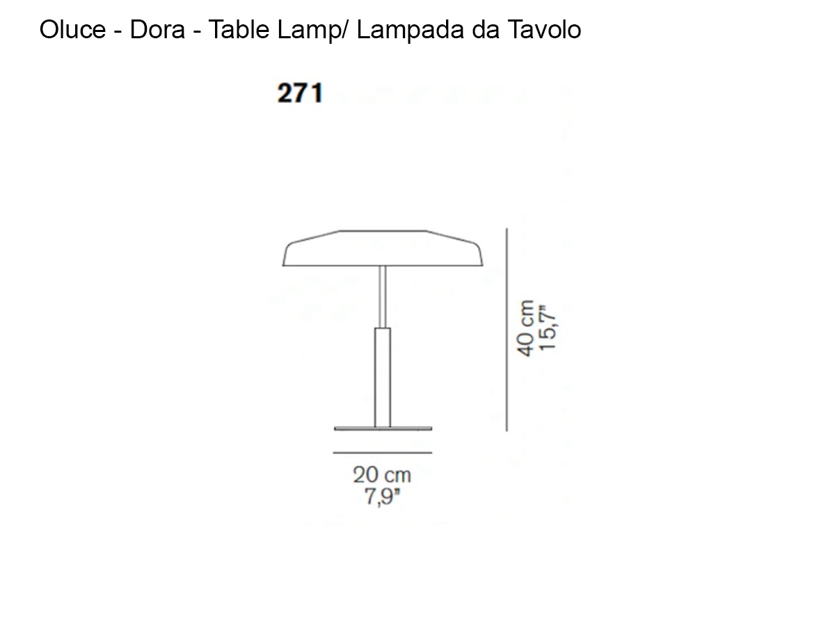 Oluce Dora 271 Table Lamp