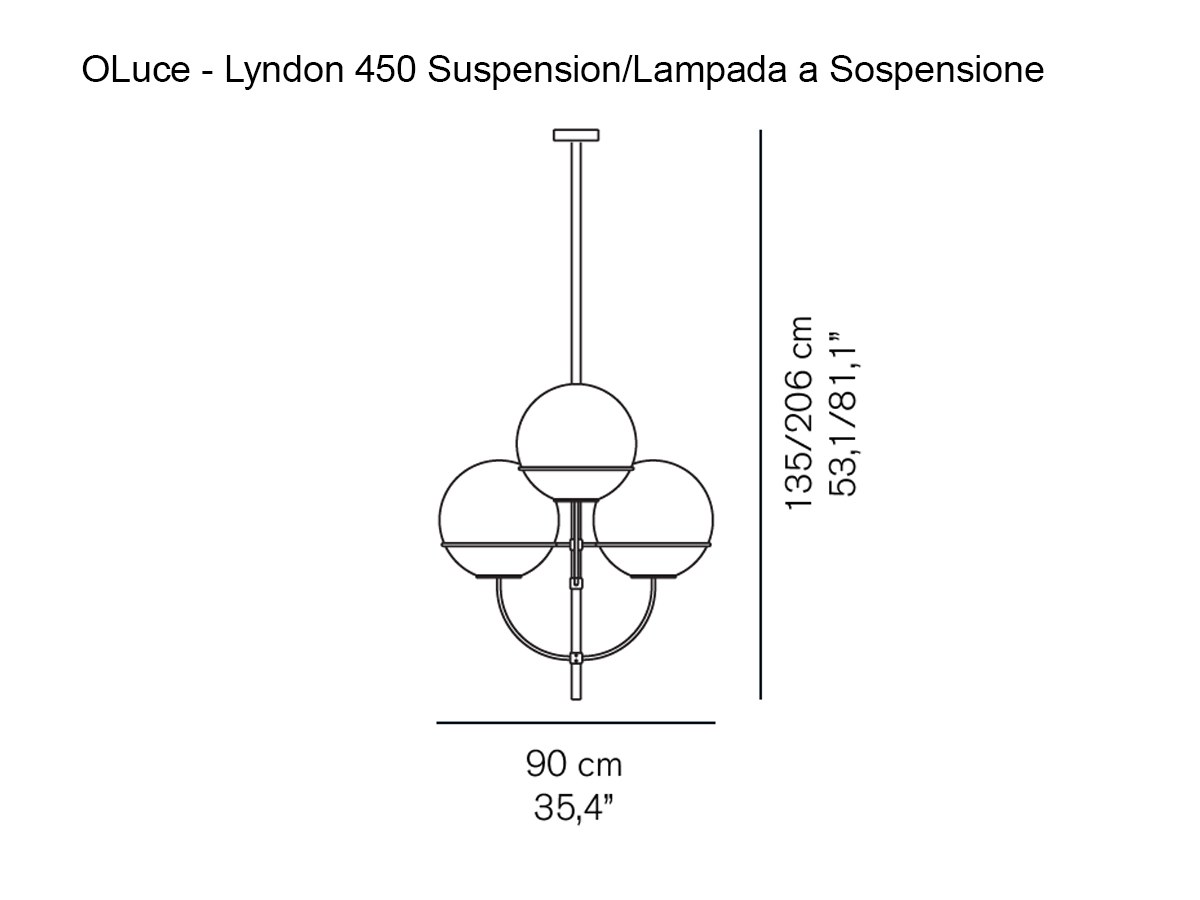 Oluce Lyndon 450 Suspension Lamp