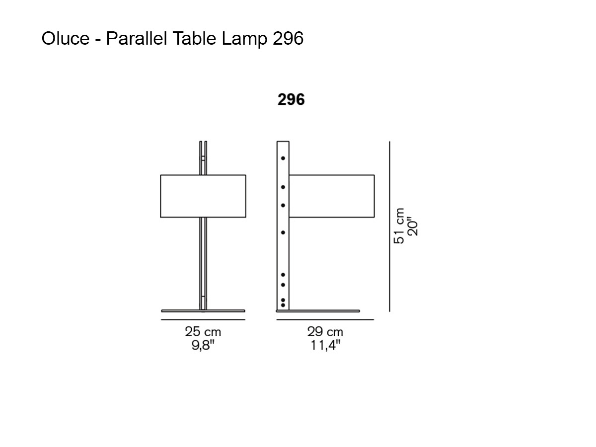 Oluce Parallel 296 Table Lamp