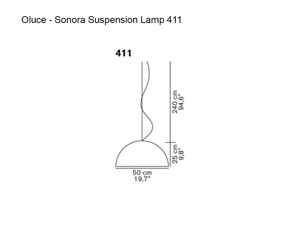Oluce Sonora 411 Suspension Lamp