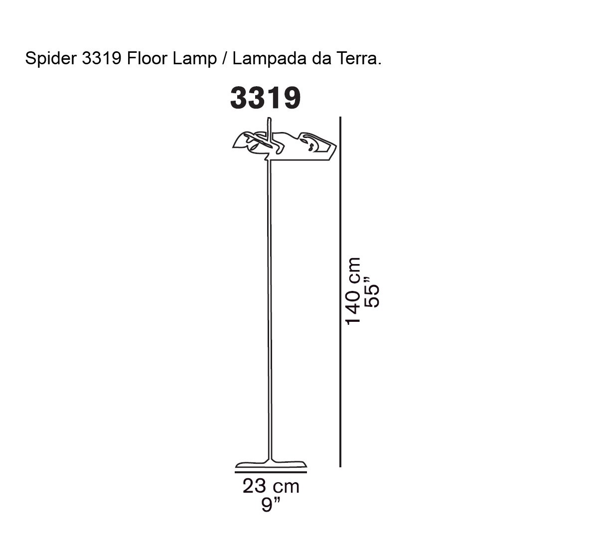 Oluce Spider 3319 Floor Lamp