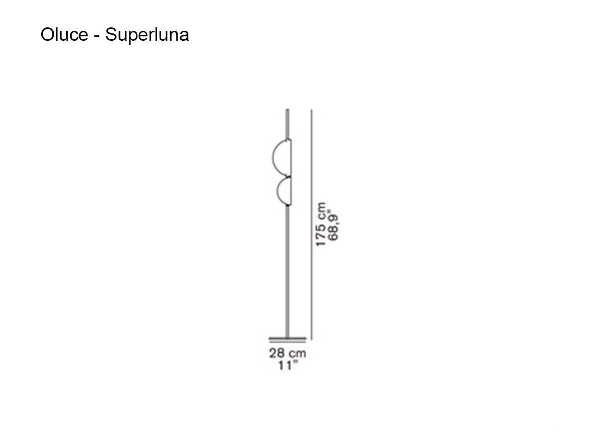 Oluce Superluna Floor Lamp