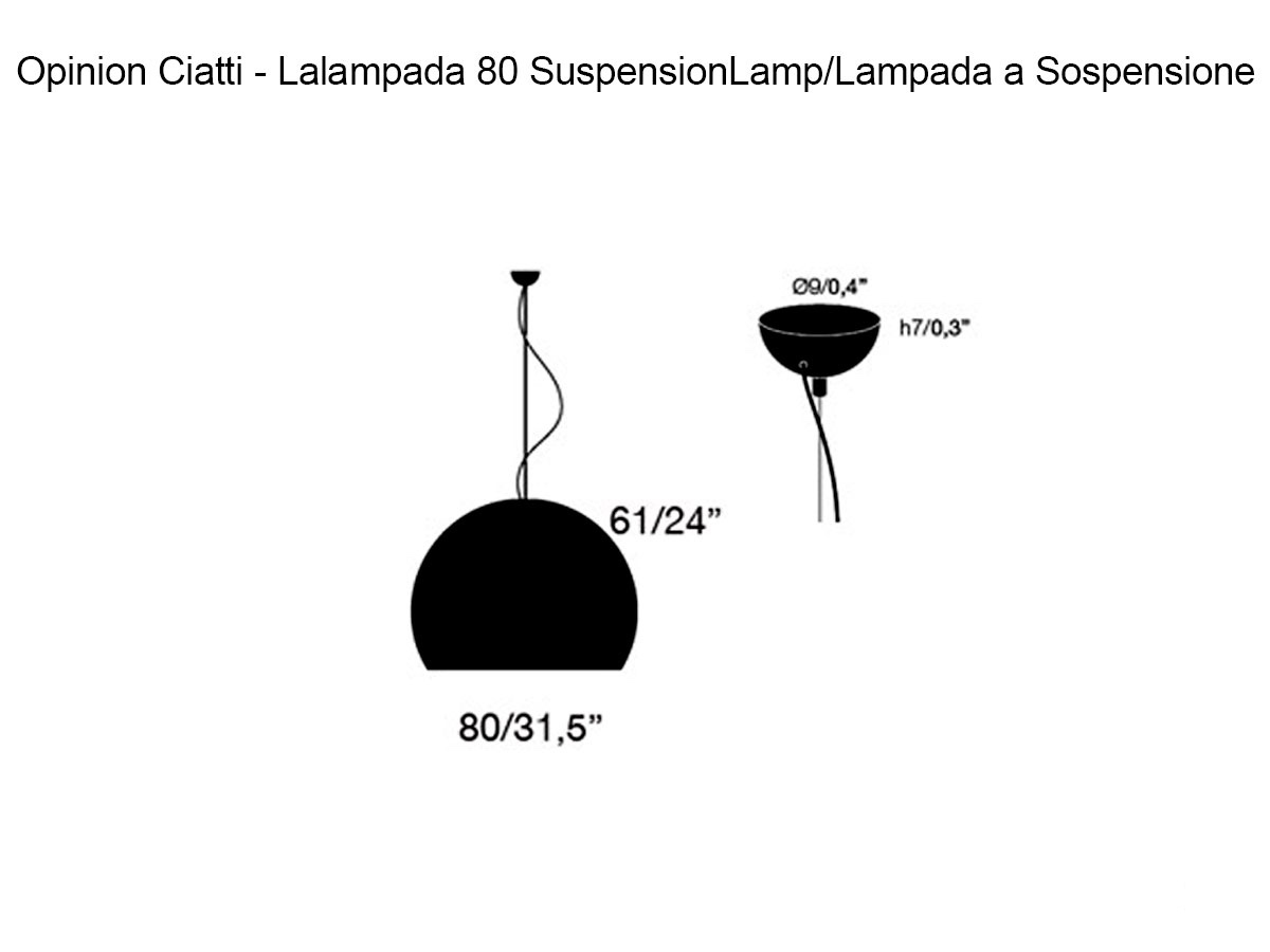Opinion Ciatti Lalampada 80 Suspension Lamp
