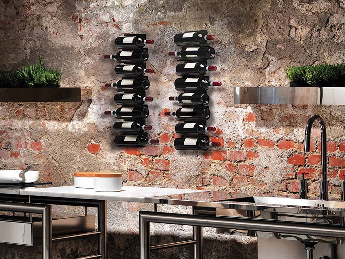 Opinion Ciatti Ptolomeo Wall Bottle Holder Black