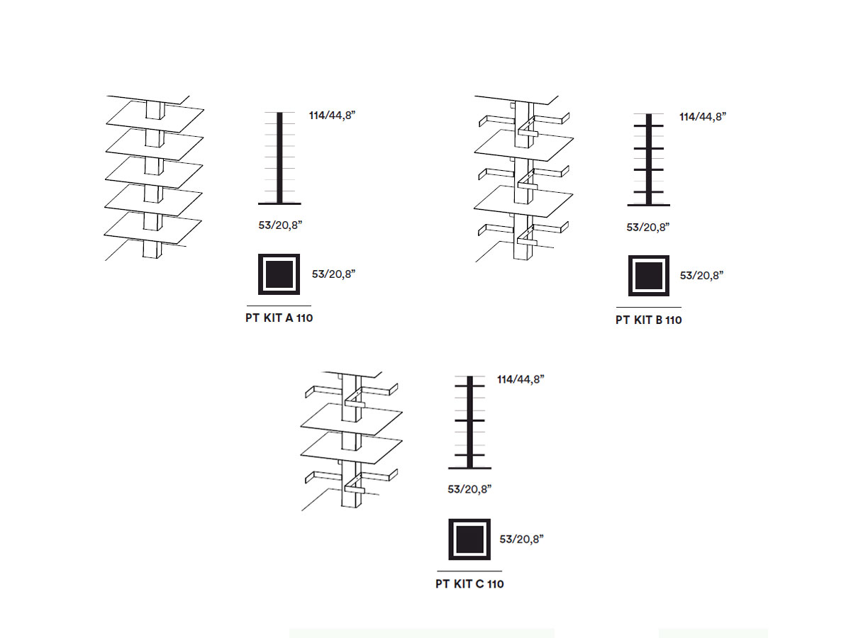 Opinion Ciatti Ptolomeo X4 H110 Swivel Bookshelf