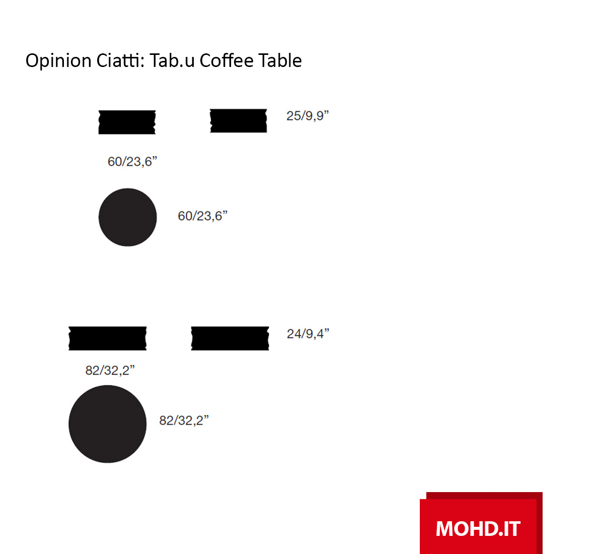 Opinion Ciatti Tab U Collection Coffee Table