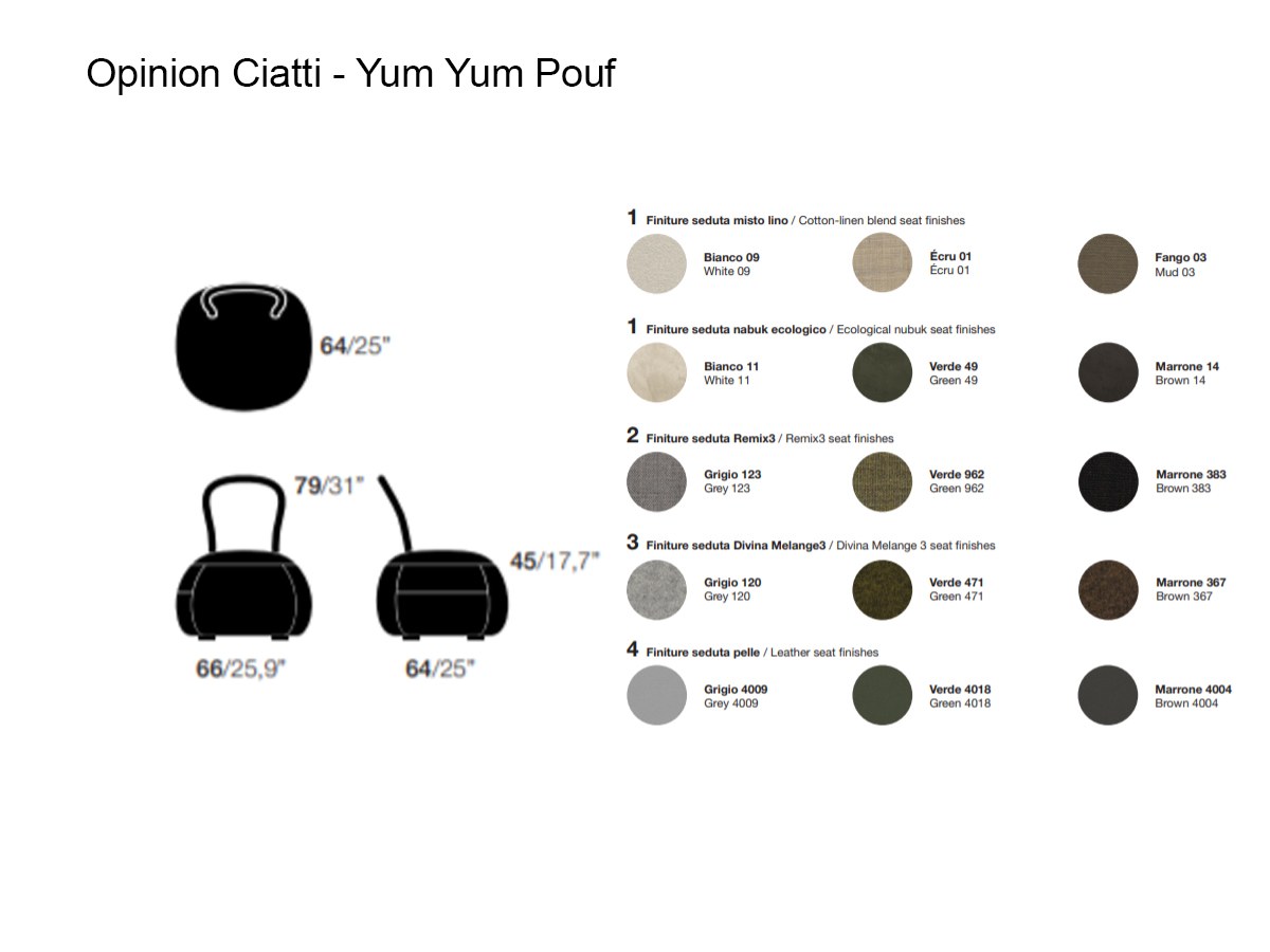 Opinion Ciatti Yum Yum Pouf With Backrest