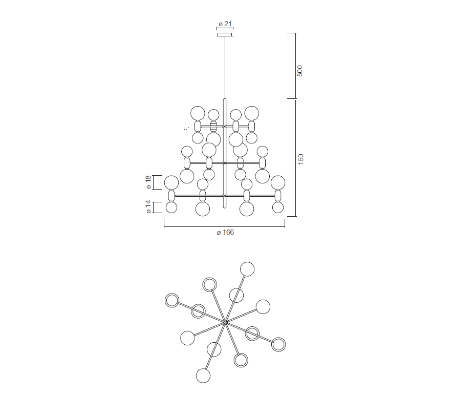 Parachilna Aballs Chandelier 12