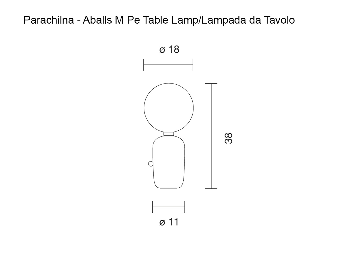 Parachilna Aballs M Pe Table Lamp