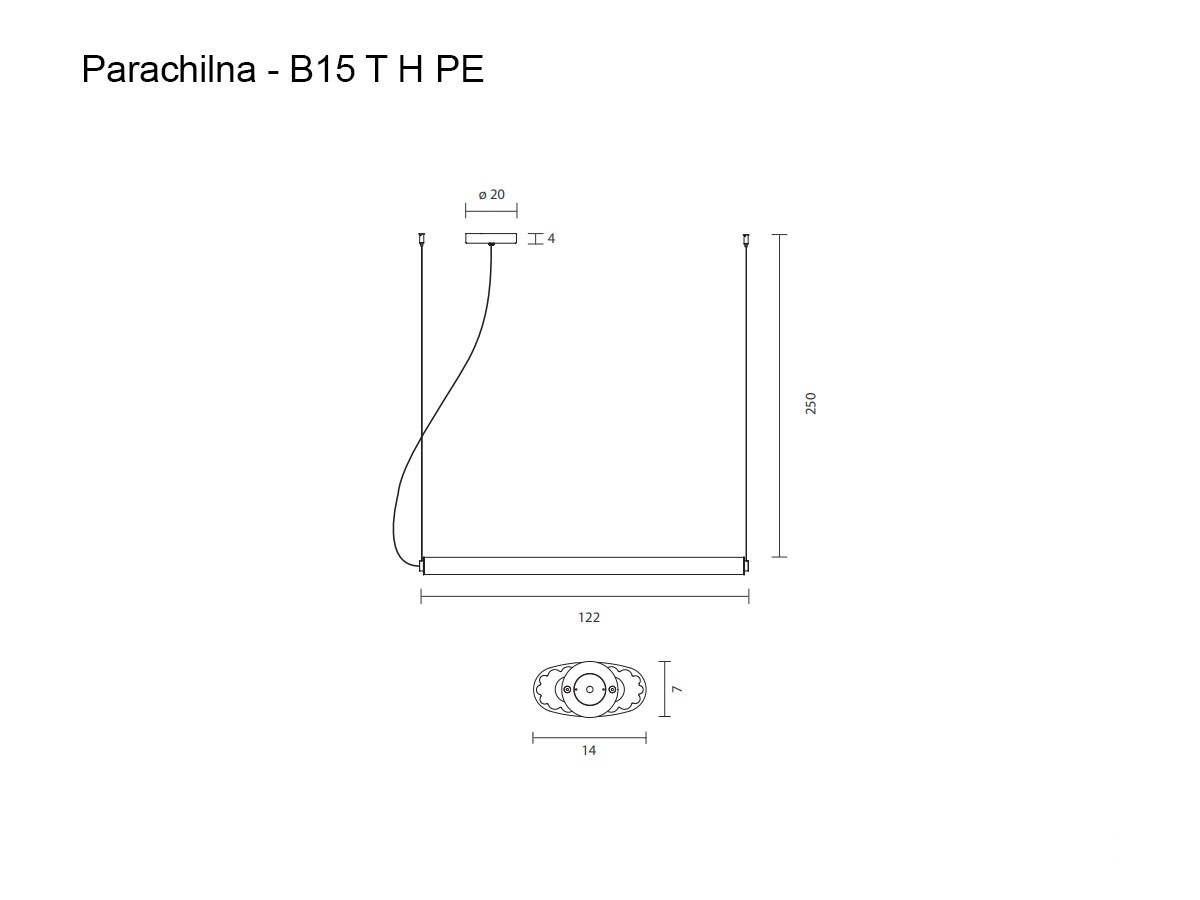 Parachilna B15 T H Pe Suspension Lamp