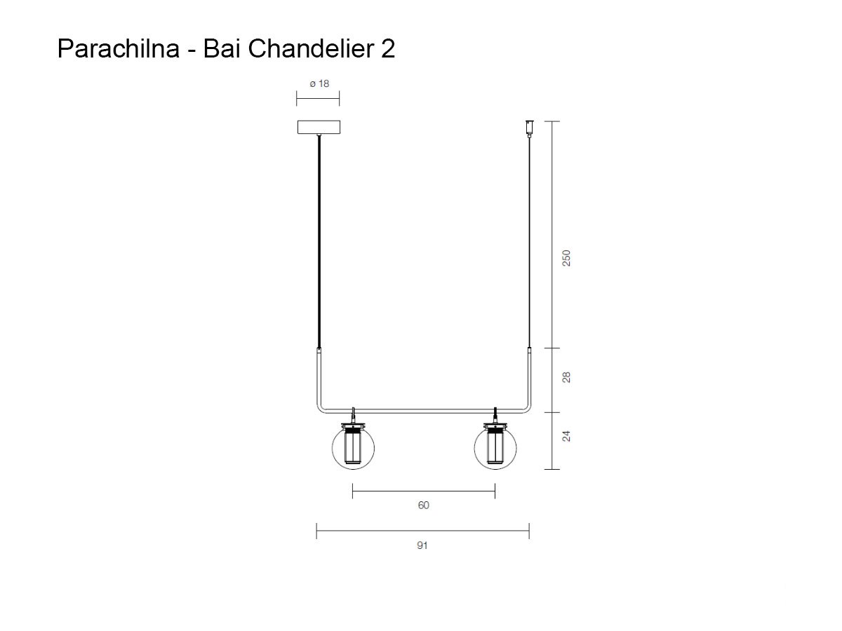 Parachilna Bai Chandelier 2 Suspension Lamp