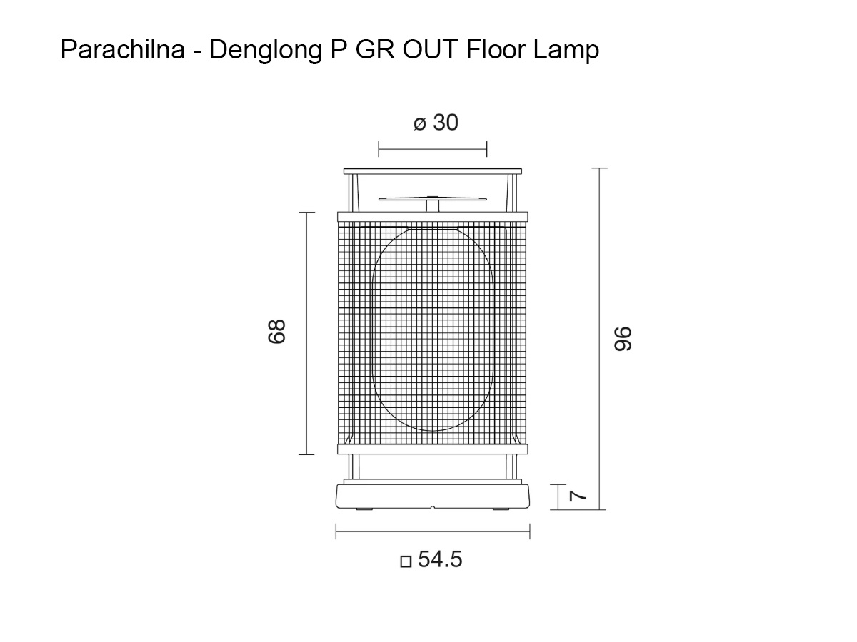 Parachilna Denglong P Gr Out Floor Lamp Grey
