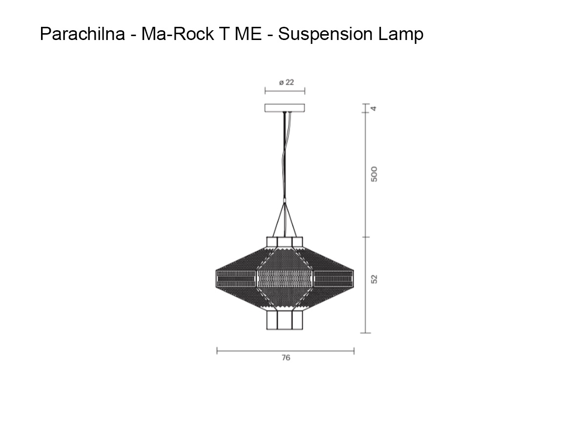 Parachilna Ma Rock T Me Suspension Lamp