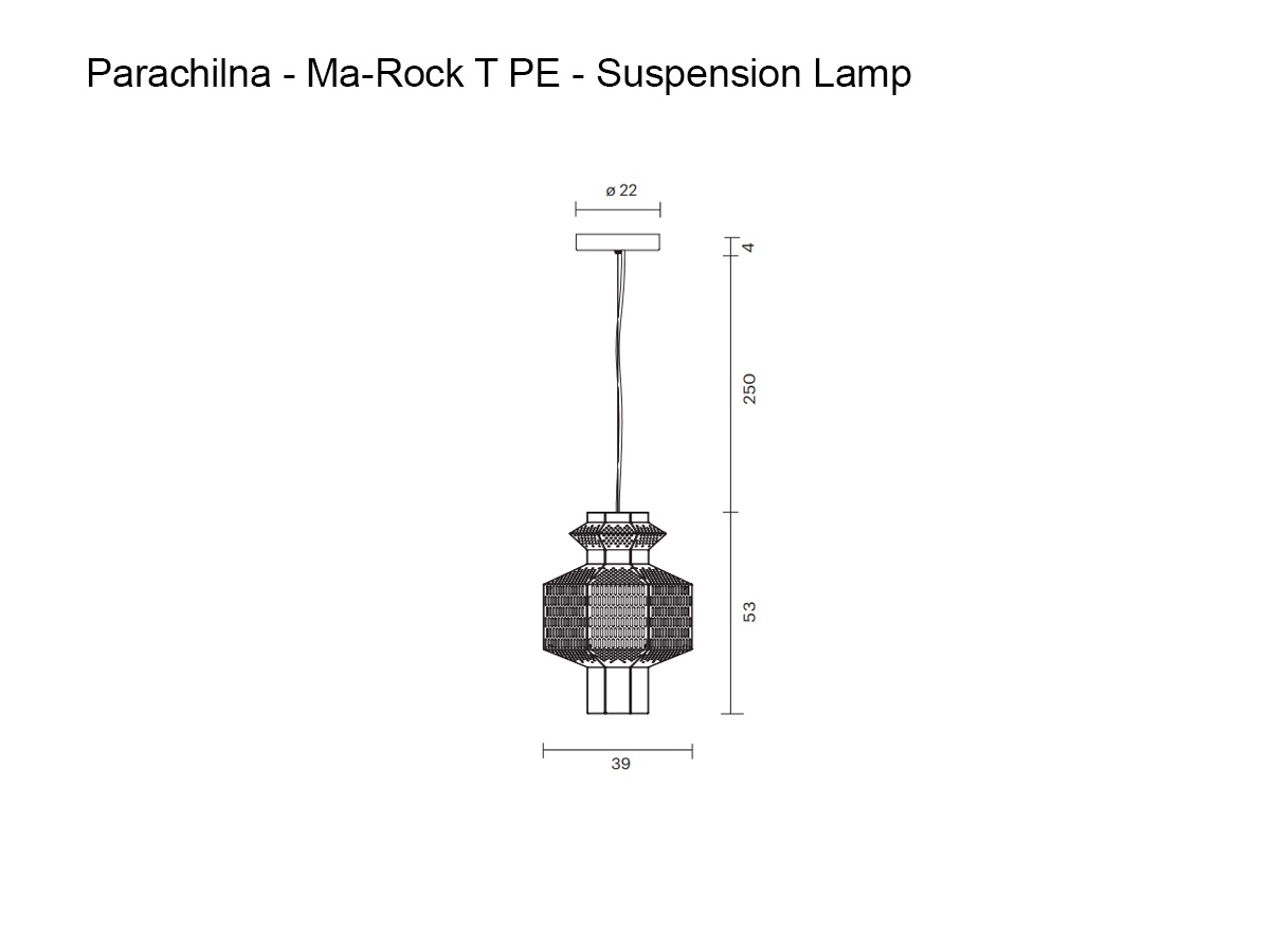 Parachilna Ma Rock T Pe Suspension Lamp