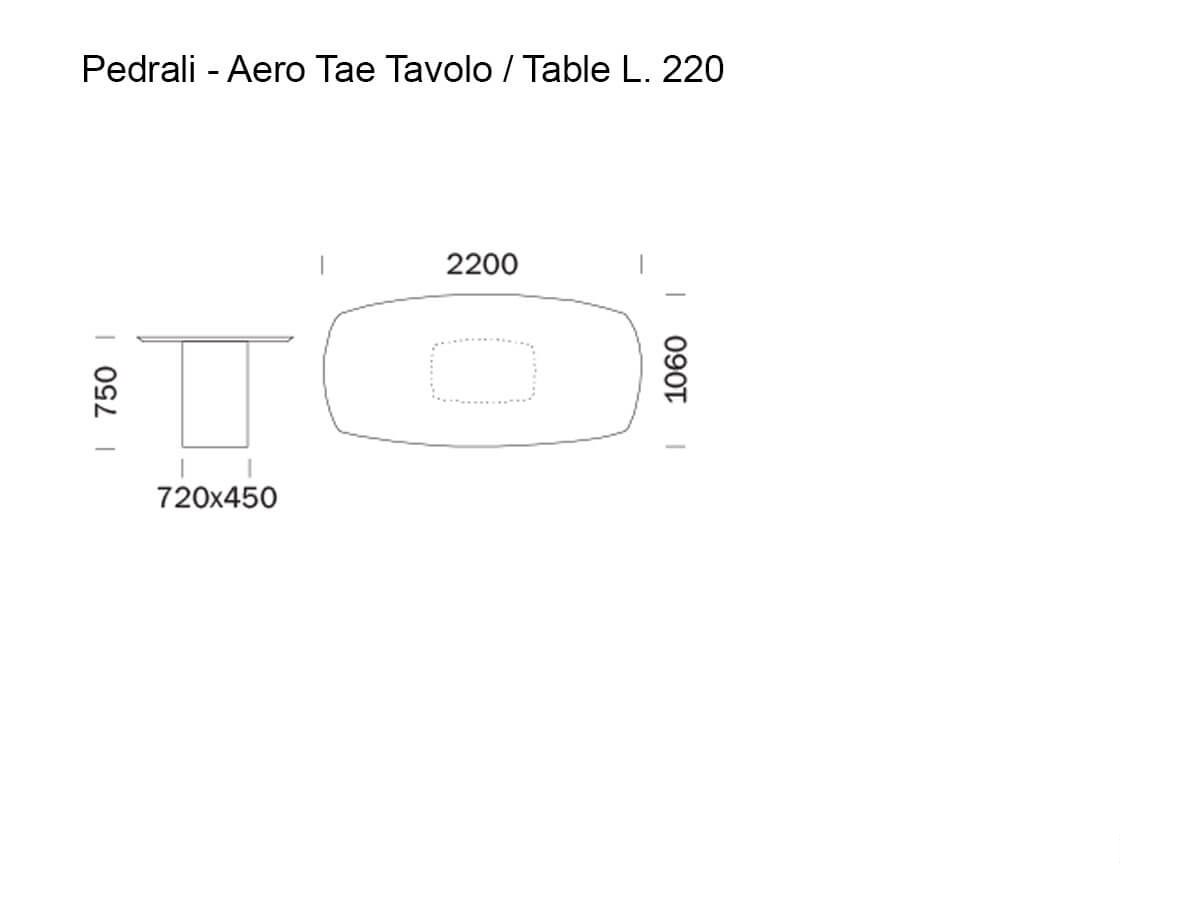 Pedrali Aero Tae Table 200x116