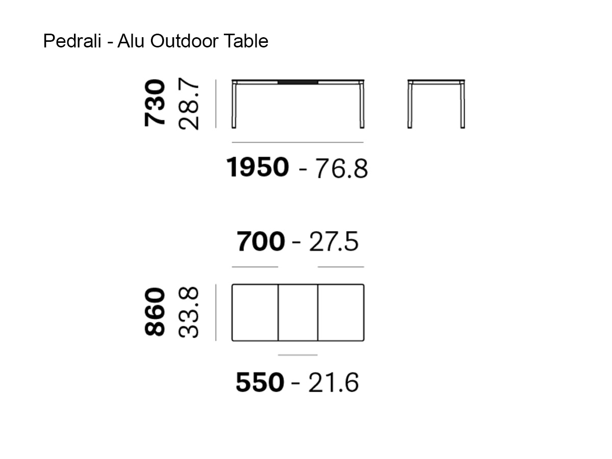 Pedrali Alu Outdoor Table