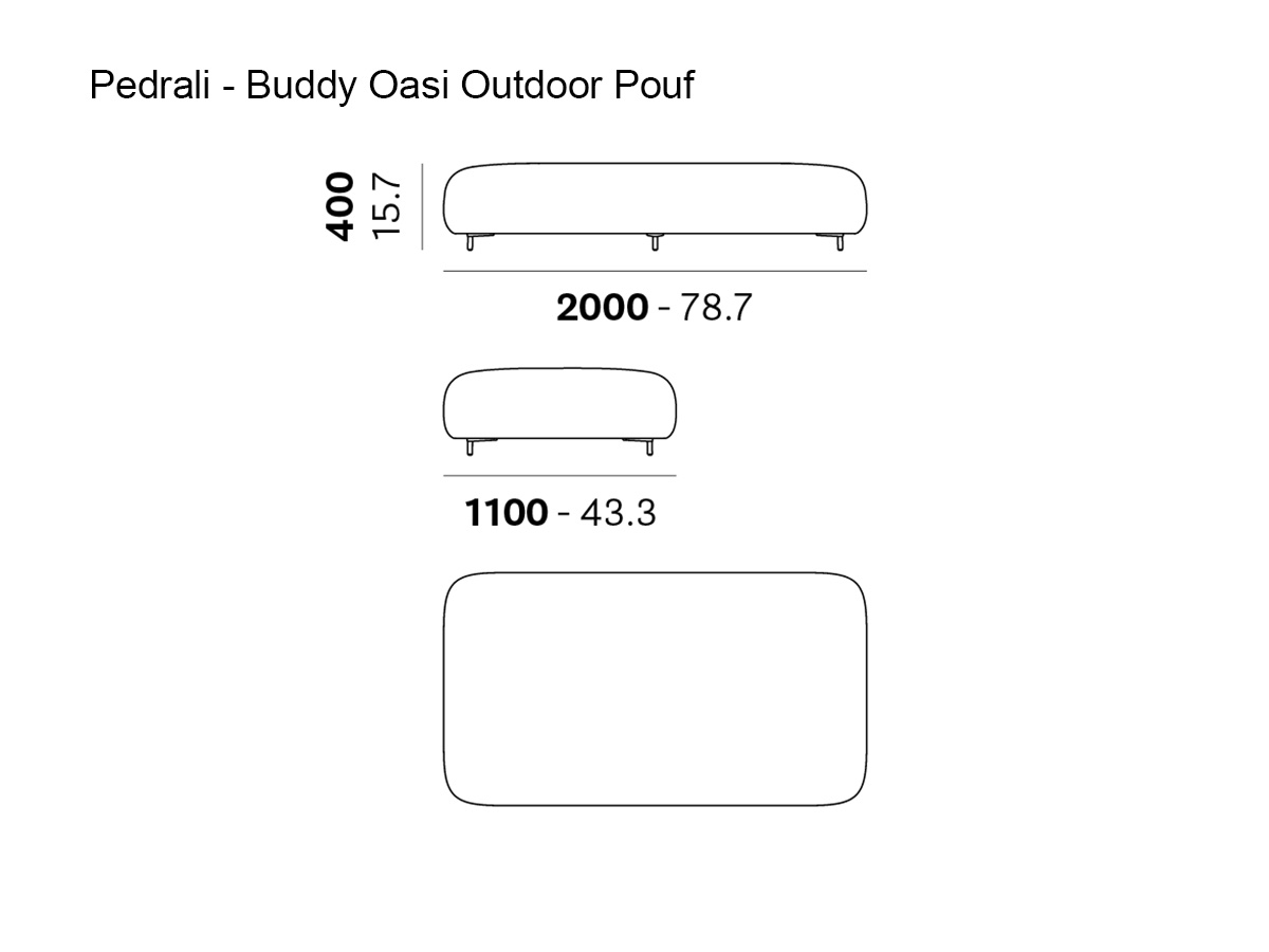 Pedrali Buddy Oasi Outdoor Pouf