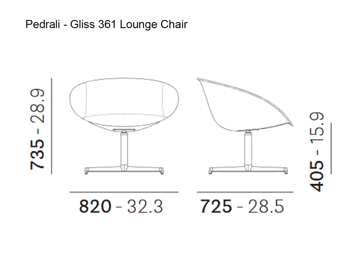 Pedrali Gliss 361 Lounge Chair