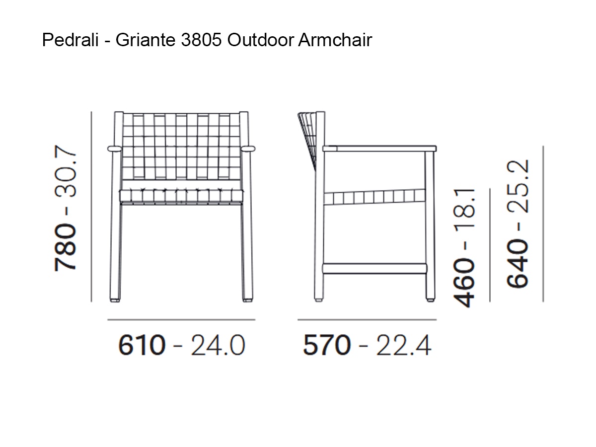 Pedrali Griante 3805 Outdoor Armchair