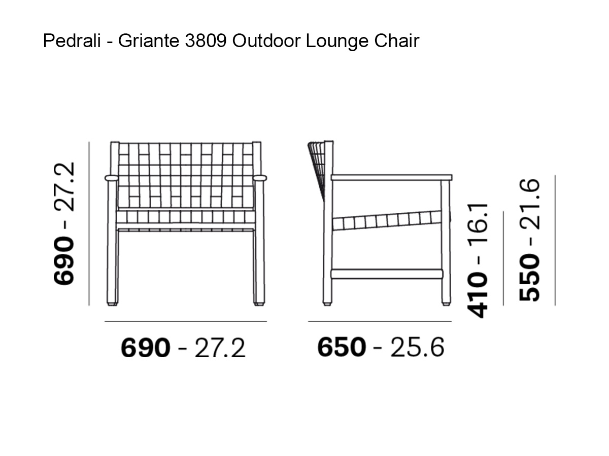 Pedrali Griante 3809 Outdoor Lounge Chair