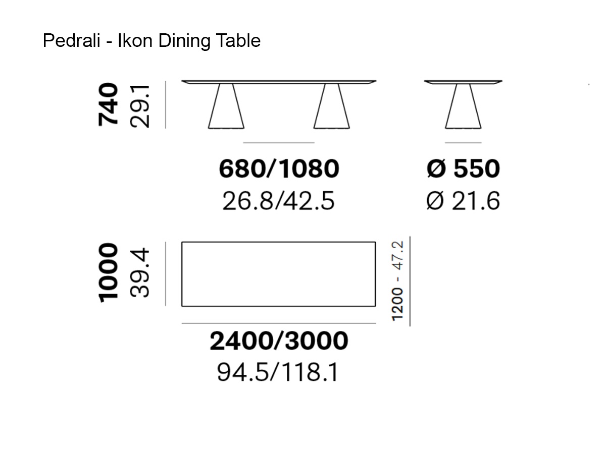 Pedrali Ikon Dining Table