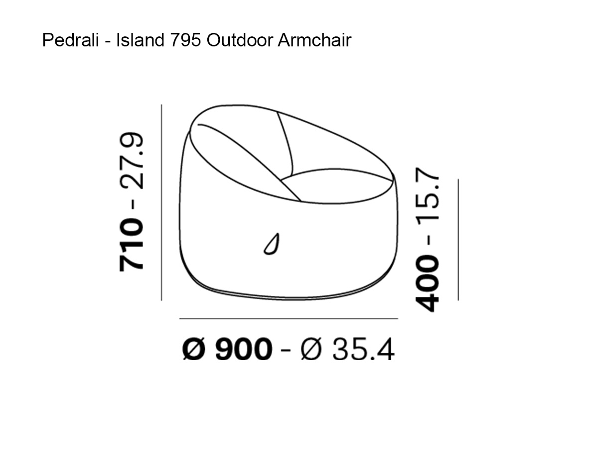 Pedrali Island 795 Outdoor Armchair