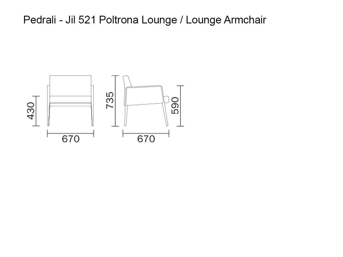 Pedrali Jil 521 Lounge Armchair