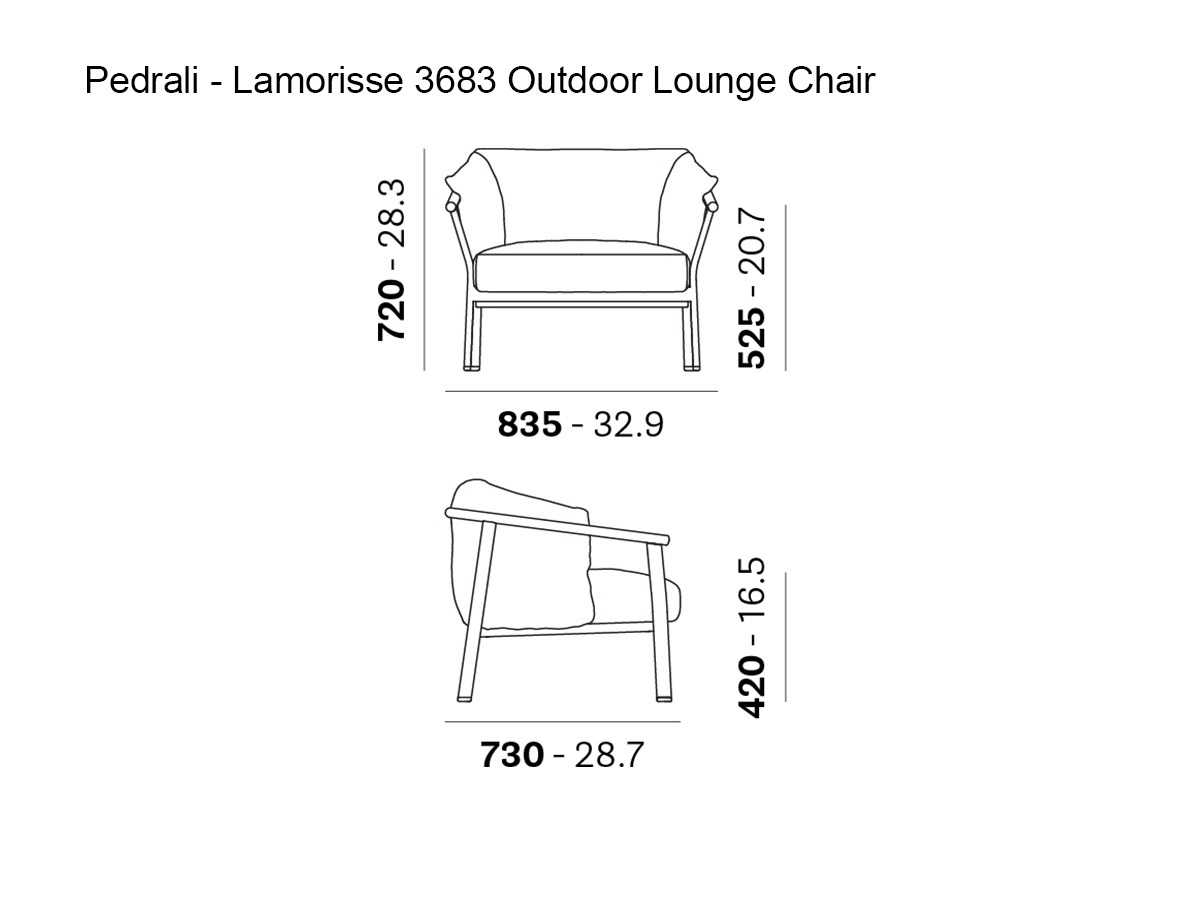 Pedrali Lamorisse 3683 Outdoor Lounge Chair