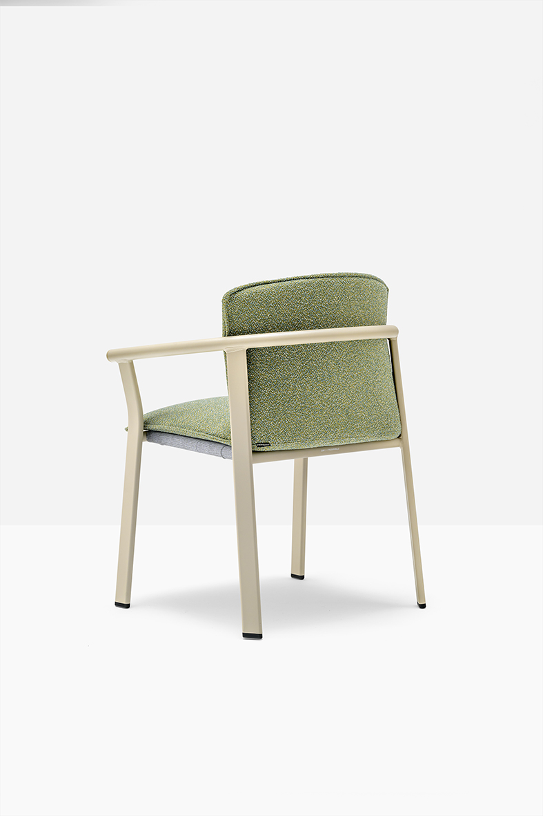 Pedrali Lamorisse 3684 Outdoor Chair With Armrests Seat And Back Cushion