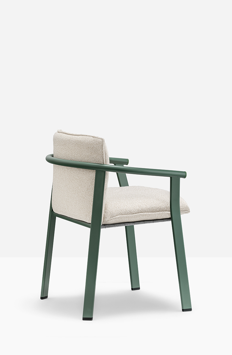 Pedrali Lamorisse 3684 Outdoor Chair With Armrests Seat And Back Cushion