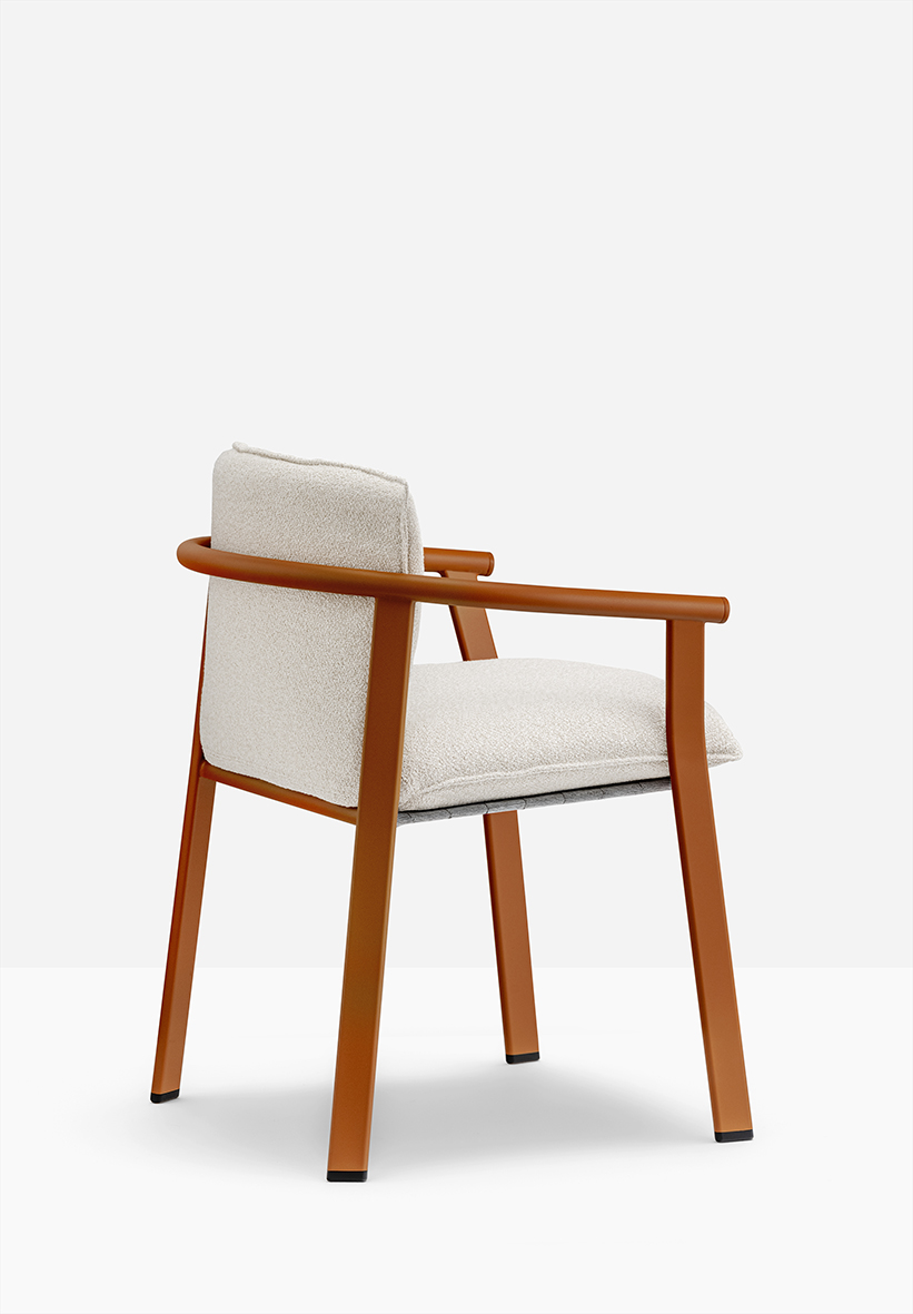 Pedrali Lamorisse 3684 Outdoor Chair With Armrests Seat And Back Cushion