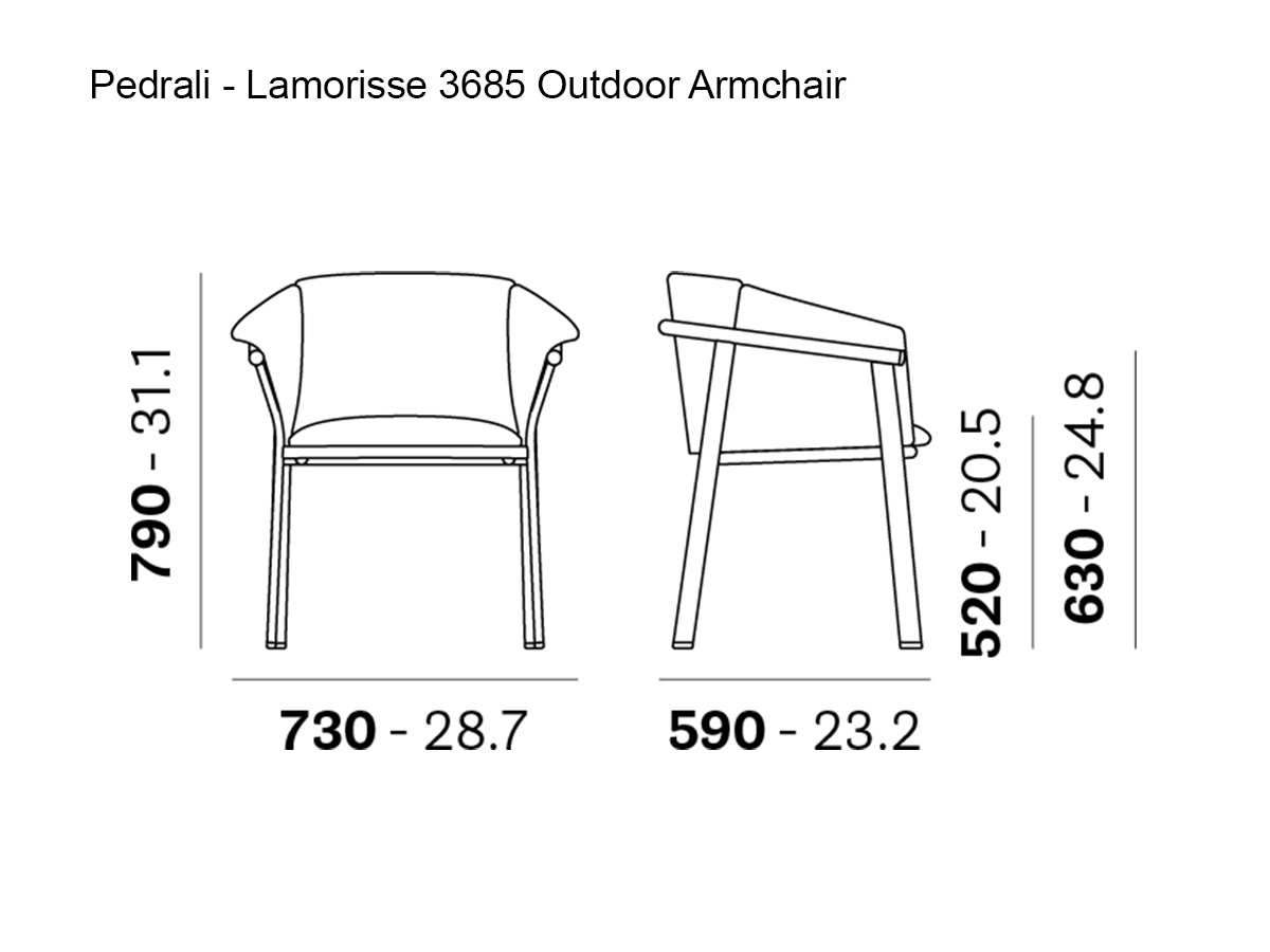 Pedrali Lamorisse 3685 Outdoor Armchair