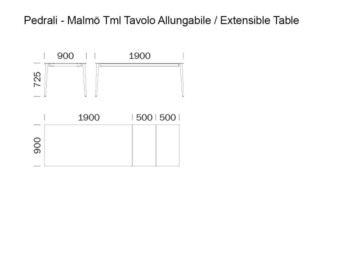 Pedrali Malmo Tml Extendable Table