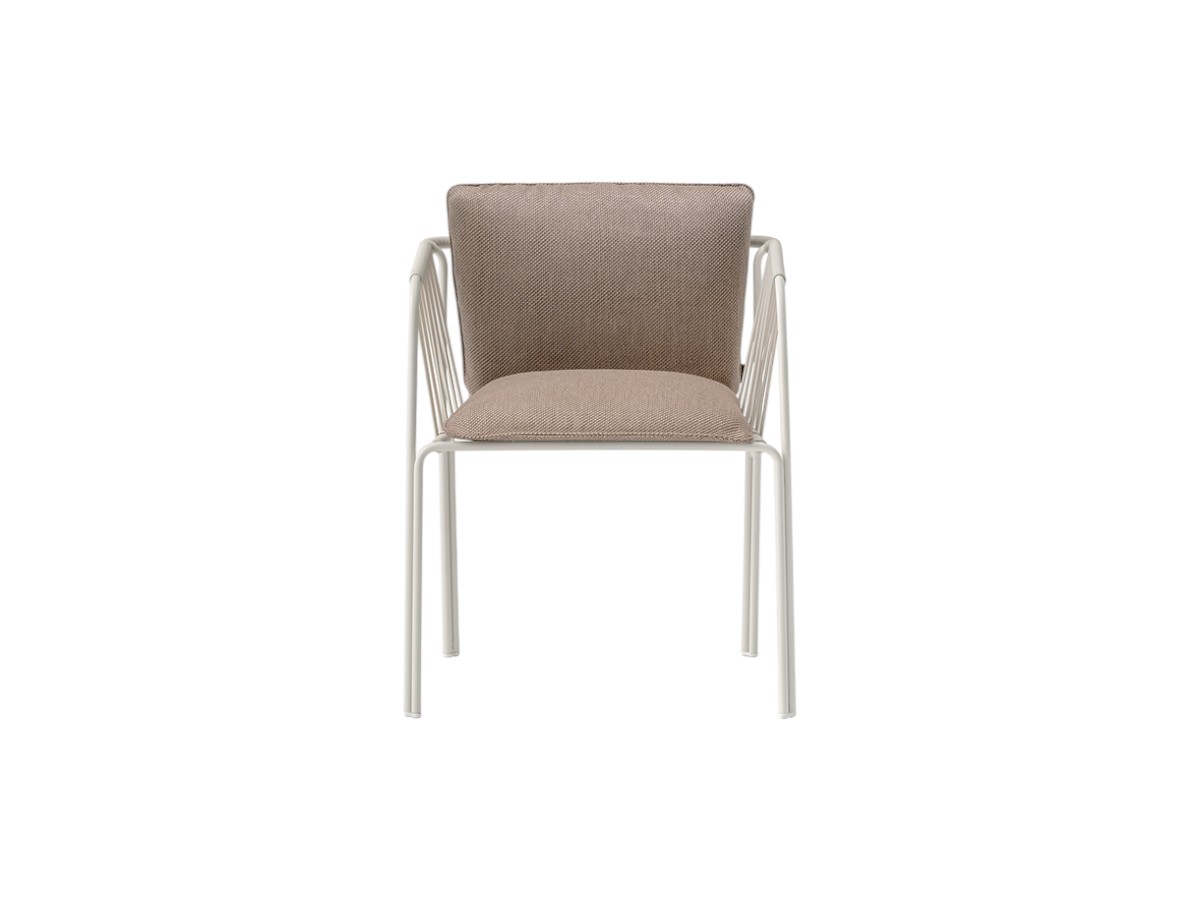 Pedrali Nari 6360 Outdoor Chair With Armrests Seat And Back Cushion
