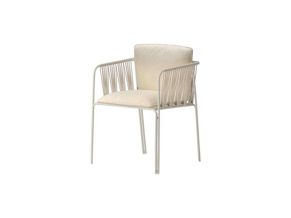 Pedrali Nari 6360 Outdoor Chair With Armrests Seat And Back Cushion