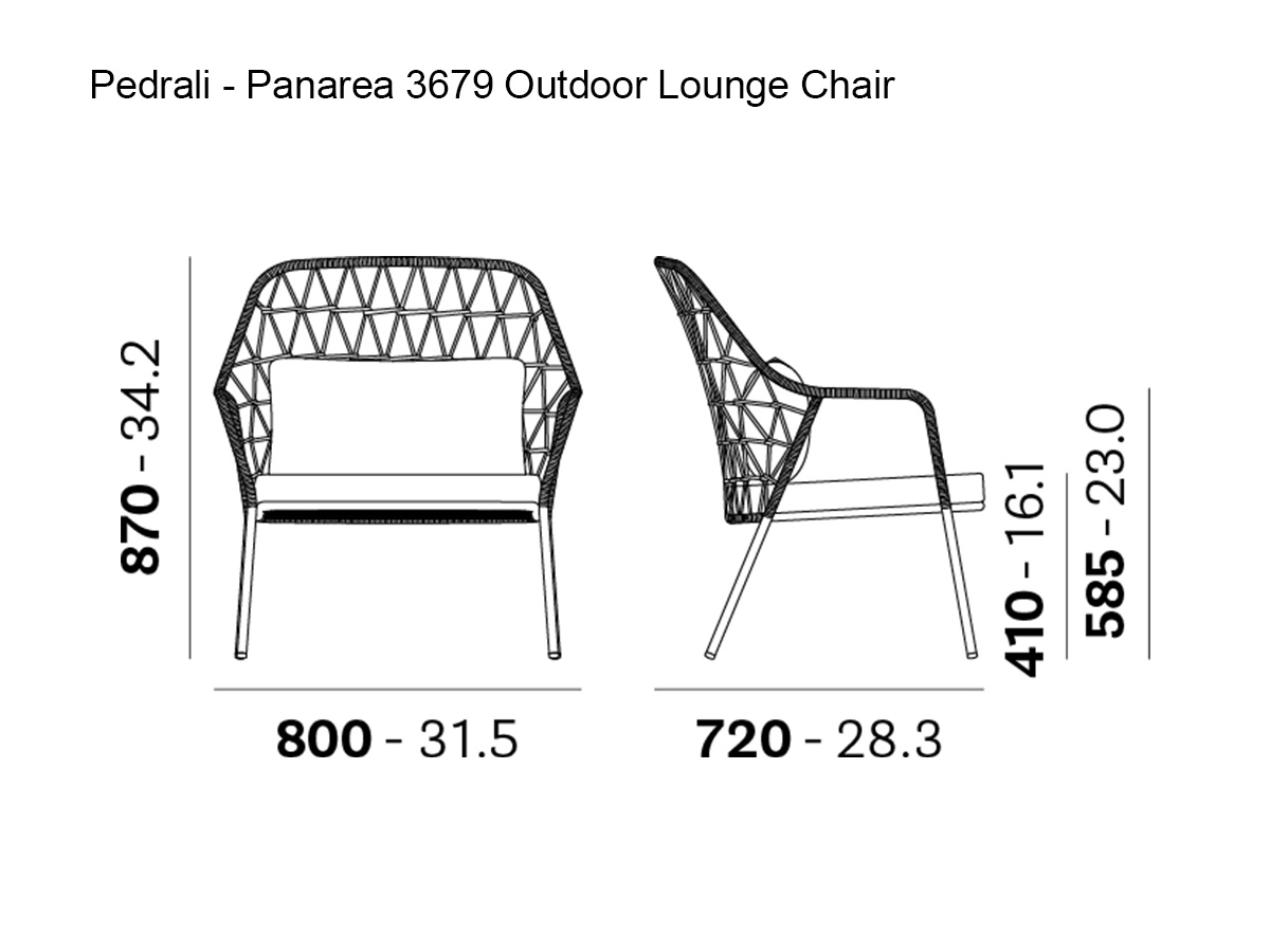 Pedrali Panarea 3679 Outdoor Lounge Chair