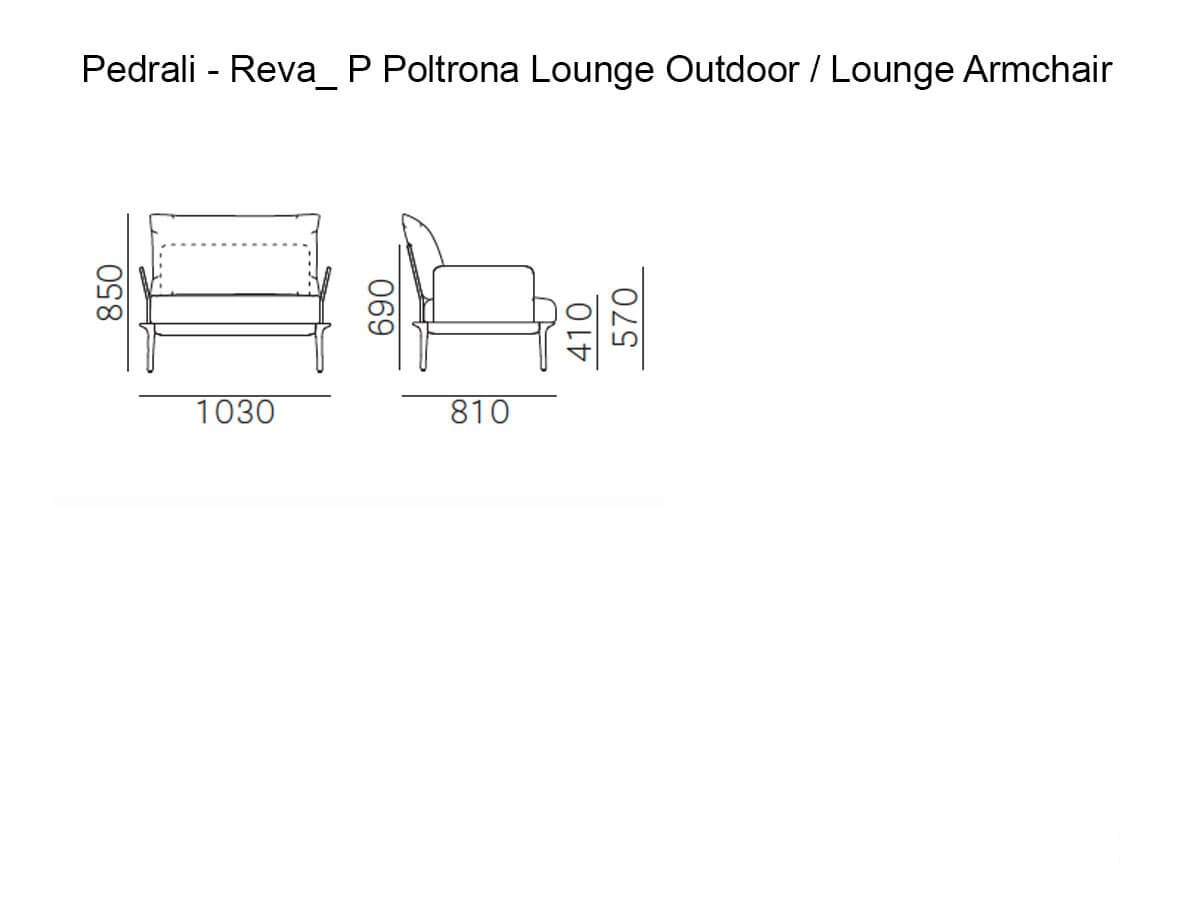 Pedrali Reva P Outoor Lounge Armchair