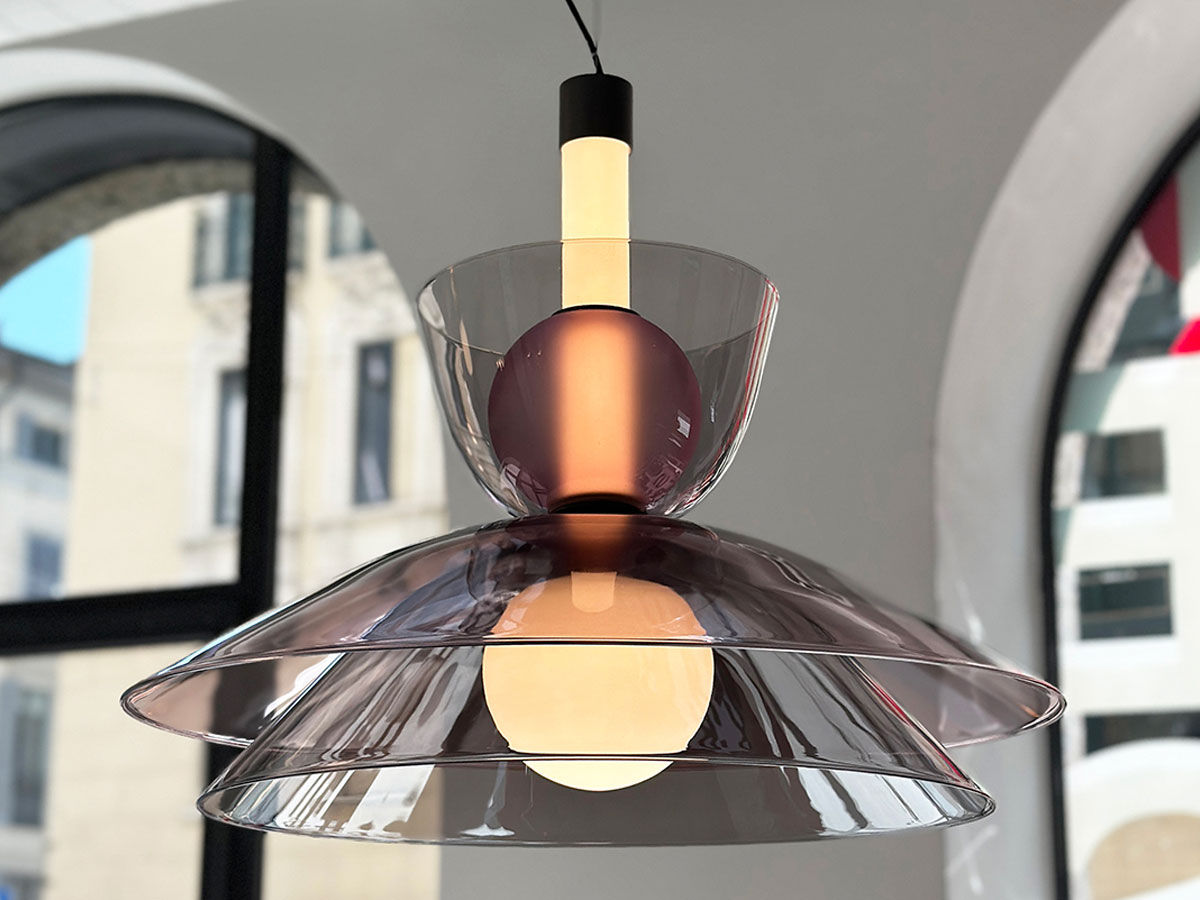 Penta Light Gems Short 1 D60 A Suspension Lamp White Etched Structure