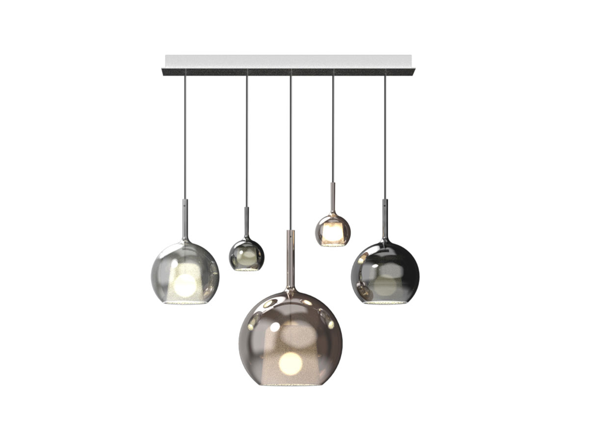 Penta Light Glo Multiple Composition 5 Suspension Lamp Ceiling Plate 160x920