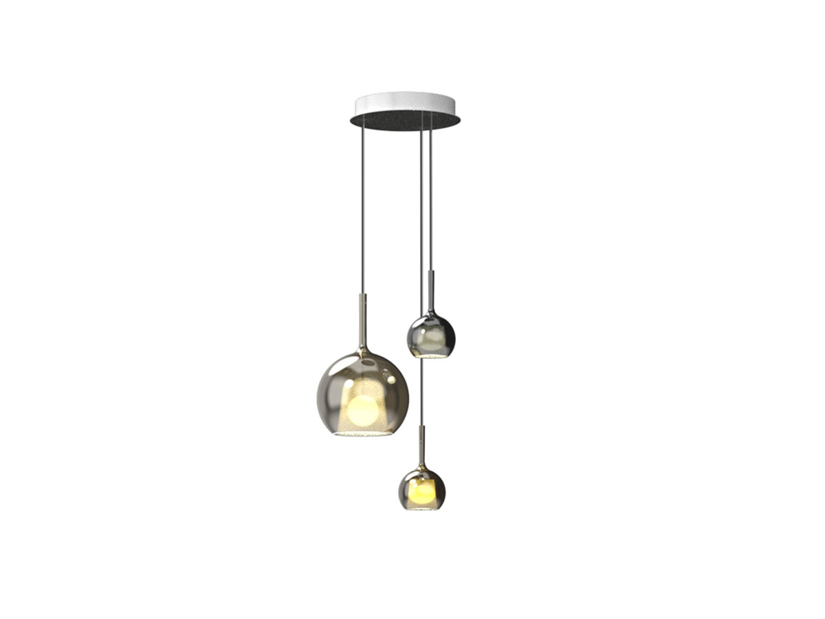 Penta Light Glo Multiple Composition 3 Suspension Lamp Round Plate O30 Cm
